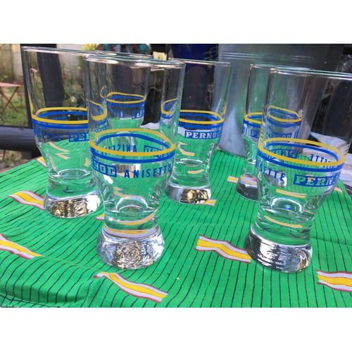 6 Verres Publicitaire S Neufs Vintage