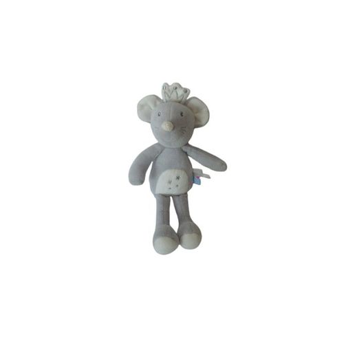 Peluche souris 28 cm Sucre d'Orge gris blanc étoiles couronne – Comme neuf