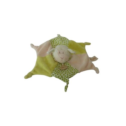 Doudou mouton plat Baby'Nat 25 cm blanc crème – Très bon état