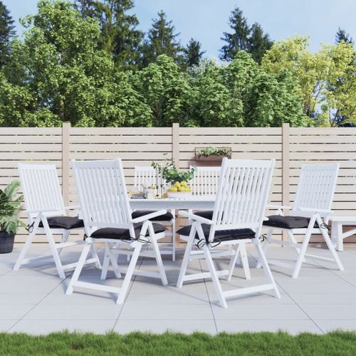 Vidaxl Coussins De Chaise Lot De 6 Anthracite 40x40x7 Cm