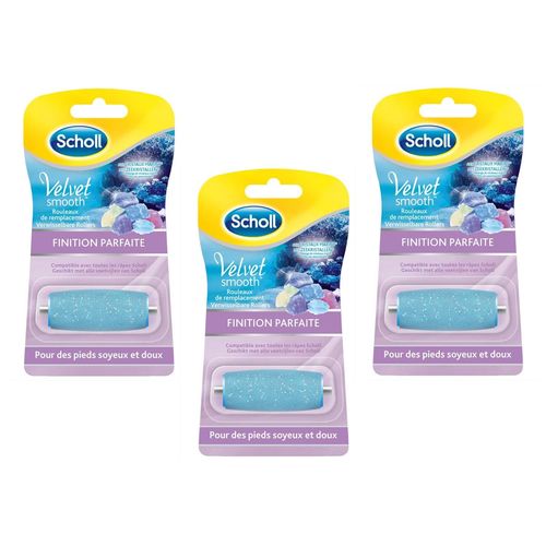 Scholl Lot De 3 Velvets Smooth - Rouleau De Remplacement Finition Parfaite