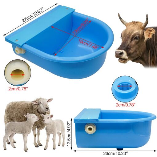 Abreuvoir Automatique Pour Bétail - Bol à Eau Potable Pour Vaches, Moutons, Chevaux - ABS Robuste, Installation Facile - 8