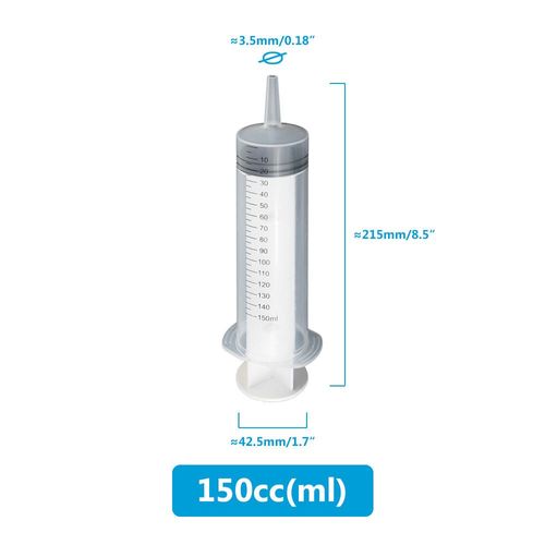 Grande Seringue 100ml-550ml Avec Tuyau De 100cm,Injecteur De Mesure Réutilisable Pour L'alimentation Des Animaux De Compagnie,Huile,Eau,Liquide De Vidange,Nutriments,Grande Ser - Type 150ml Syringe