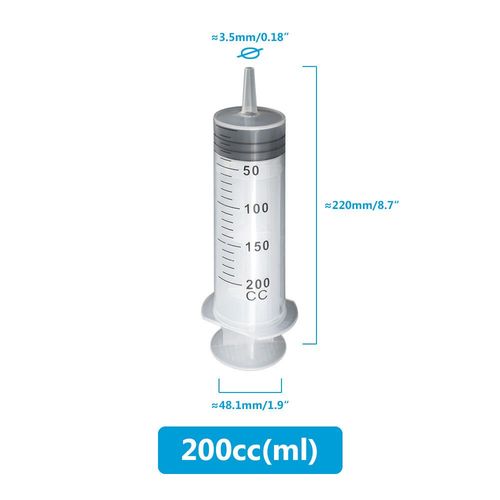 Grande Seringue 100ml-550ml Avec Tuyau De 100cm,Injecteur De Mesure Réutilisable Pour L'alimentation Des Animaux De Compagnie,Huile,Eau,Liquide De Vidange,Nutriments,Grande Ser - Type 200ml Syringe