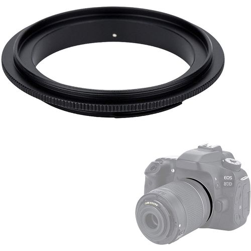 Bague d'adaptation d'objectif Macro inverse,49 52 55 58 62 67 72 77mm,pour monture Canon EOS EF - Type 55mm for EOS