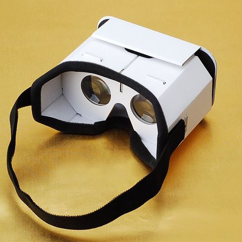 Lunettes de réalité virtuelle Google lunettes en carton lunettes 3D VR films pour SmartPhones casque VR projecteur monté sur la tête HD - Type white