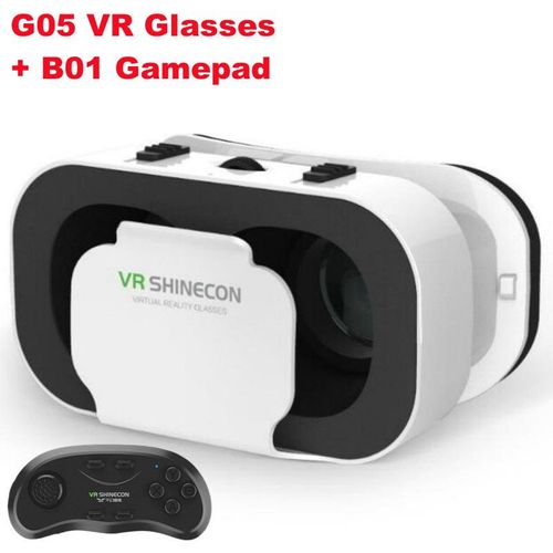 G05 Mini Vr Lunettes Imax Films 3d Lunettes De Réalité Virtuelle Google Carton Boîte Vr Casque Pour 4.5-6 ""Téléphone,Support Jeu Joystick - Type G05 Vr-B01 Gamepad
