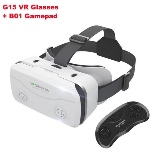 G15 Imax Angiscreen Lunettes De Réalité Virtuelle,Film Hd 3d,Boîte En Carton Google,Casque Vr Pour Téléphone 4.7-7 "",Support Joystick De Jeu - Type G15 Vr-B01 Gamepad