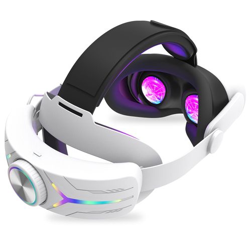 Casque De Chargement Pour Meta Oculus Quest 3s 12000mah,Sangle De Tête De Batterie,Sangle De Tête Elite Pour Quest 3s Vr,Accessoires - Type White