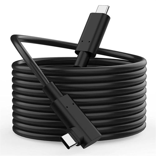 Pour Quest 2/Quest 3s/Quest 3 Câble De Liaison Usb-C ¿ Câble De Transfert Et De Charge Rapides Pour Les Jeux Vr Et La Connectivité Pc Sans Couture - Type C-C 5m