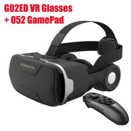 Lunettes De Réalité Virtuelle Blu-Ray,Hd,Imax,Écran 3d Énorme,Boîte En Carton Google,Casque Vr Pour Téléphone,Prise En Charge De La Manette De Jeu - Type G02ed Vr-052 Gamepad