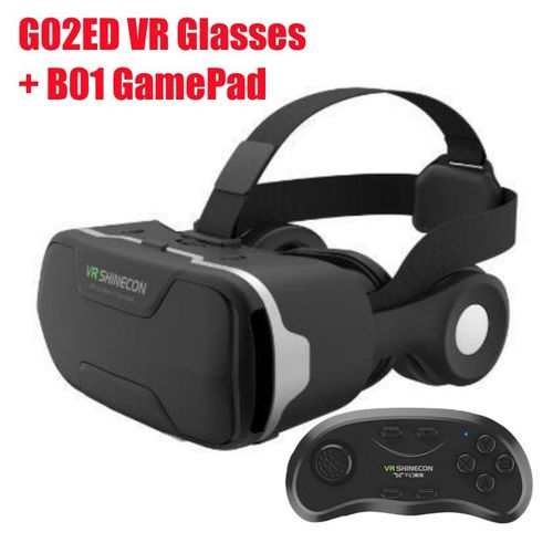 Lunettes De Réalité Virtuelle Blu-Ray,Hd,Imax,Écran 3d Énorme,Boîte En Carton Google,Casque Vr Pour Téléphone,Prise En Charge De La Manette De Jeu - Type G02ed Vr-B01 Gamepad