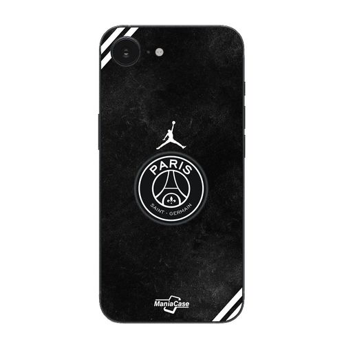 Coque Pour Iphone 16e Psg Jordan Logo Noir