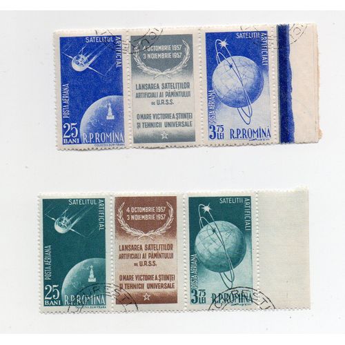 Roumanie- Lot De 2 Blocs-Feuillets Oblitérés- Espace- Satellites