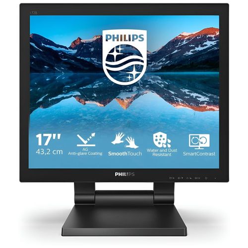 Philips B Line 172B9TL - Écran LED - 17" - écran tactile - 1280 x 1024 SXGA @ 60 Hz - TN - 250 cd/m² - 1000:1 - 1 ms - HDMI, DVI-D, VGA, DisplayPort - haut-parleurs - texture noire