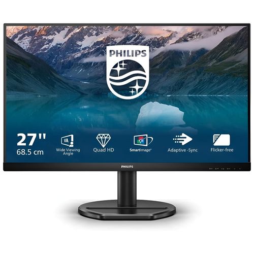 Philips S-line 275S9JAL - Écran LED - 27" - 2560 x 1440 QHD - VA - 300 cd/m² - 4000:1 - 4 ms - HDMI, DisplayPort - haut-parleurs - noir texturé