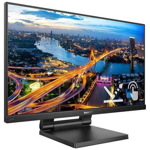 Philips 242B1TC - Écran LED - 24" (23.8" visualisable) - écran tactile - 1920 x 1080 Full HD (1080p) @ 75 Hz - IPS - 250 cd/m² - 1000:1 - 4 ms - HDMI, VGA, DisplayPort - haut-parleurs - texture...