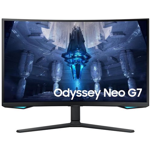 Samsung Odyssey Neo G7 S32BG750NP - G75NB Series - moniteur QLED - jeux - incurvé - 32" - 3840 x 2160 4K @ 165 Hz - VA - 350 cd/m² - 1000000:1 - HDR2000 - 1 ms - 2xHDMI, DisplayPort - noir