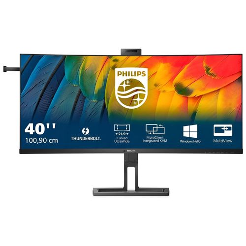Philips 40B1U6903CH - 6000 Series - écran LED - incurvé - USB - 39.7" - 5120 x 2160 WUHD @ 75 Hz - IPS - 300 cd/m² - 1000:1 - HDR10 - 4 ms - Thunderbolt 4, 2xHDMI, DisplayPort - haut-parleurs -...