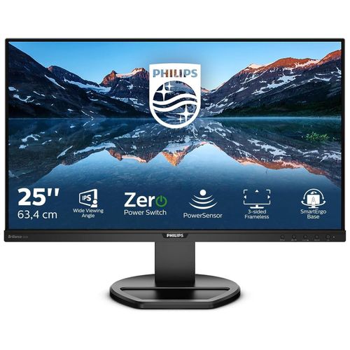 Philips B Line 252B9 - Écran LED - 25" - 1920 x 1200 WUXGA @ 60 Hz - IPS - 300 cd/m² - 1000:1 - 5 ms - HDMI, DVI-D, VGA, DisplayPort - haut-parleurs - texture noire