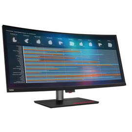Lenovo ThinkVision P40w-20 - Écran LED - incurvé - 40" (39.7" visualisable) - 5120 x 2160 WUHD @ 75 Hz - IPS - 300 cd/m² - 1000:1 - 4 ms - 2xThunderbolt 4, DisplayPort, HDMI - noir corbeau -...