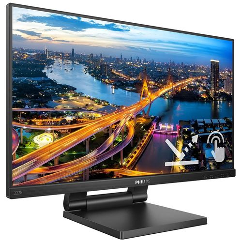Philips B Line 222B1TC - Écran LED - 22" (21.5" visualisable) - écran tactile - 1920 x 1080 Full HD (1080p) @ 75 Hz - IPS - 250 cd/m² - 1000:1 - 4 ms - HDMI, VGA, DisplayPort - haut-parleurs -...