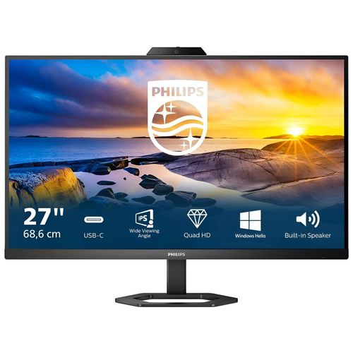 Philips 27E1N5600HE - 5000 Series - écran LED - 27" - 2560 x 1440 QHD @ 75 Hz - IPS - 300 cd/m² - 1000:1 - 1 ms - HDMI, DisplayPort, USB-C - haut-parleurs - noir texturé