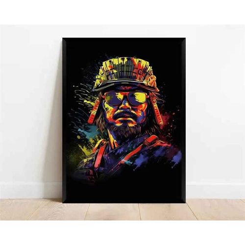 Affiche De Personnage De Jeu Vidéo Pop Néon,Casque De Manette De Jeu,Football,Basket-Ball,Toile Imprimée,Décor Artistique Mural,Décoration De Salle De Jeu - Type 50x70cm No Frame #A