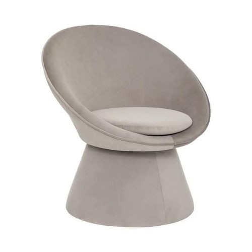 Fauteuil Design Moderne En Velours Gris