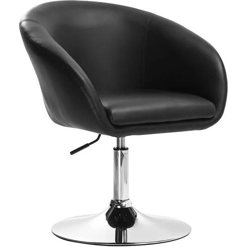 Tabouret De Bar En Similicuir-Fauteuil De Bar-Tabouret Rotatif-Hauteur Réglable-Noir