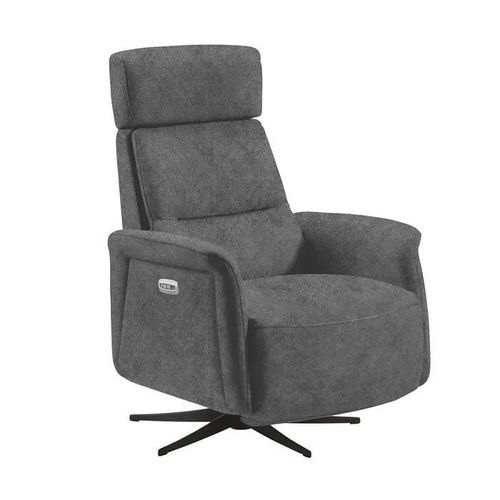 Fauteuil Relax Electrique Microfibre Gris - Nazare