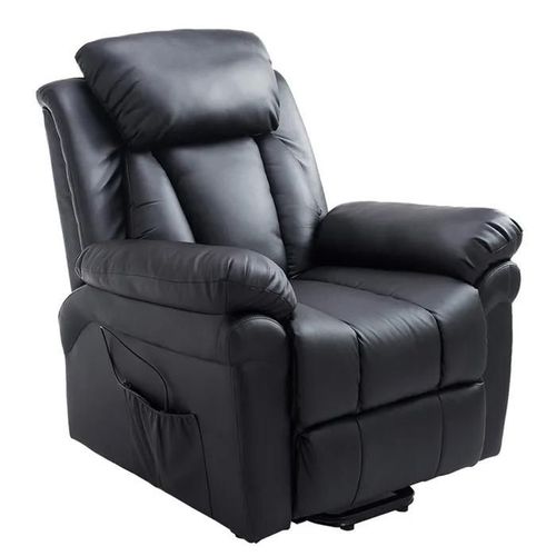 Fauteuil De Relaxation Releveur Boston Avec Repose-Pieds Noir