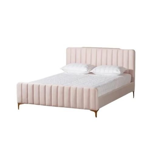 Lit 2 Places 140x190 Cm Faye Design Velours Rose