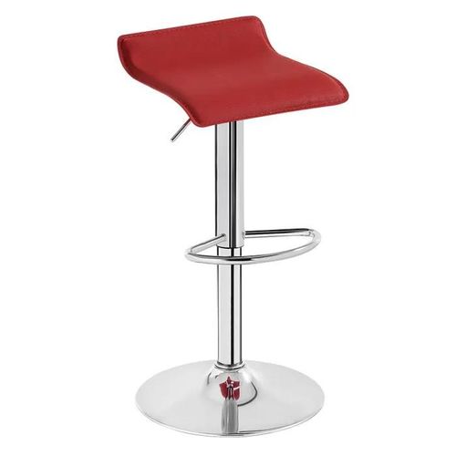 Tabouret De Bar En Similicuir-Tabouret De Bar Pivotant-Hauteur Réglable-Bordeaux
