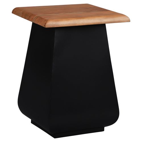 Table D'appoint Tabouret À Fleurs Métal/Bois 30x45x30cm Womo-Design
