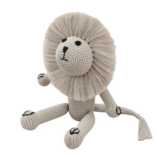 Mini crochet assis lion confort coton pour poupée fête cadeau stylo décoratif