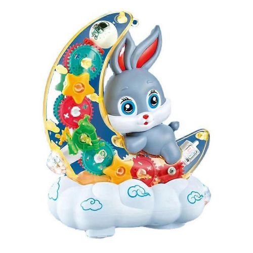Robot Électrique Marche Lapin Jouet Engrenage Transparent Jouet De Marche Pour Garçons Filles