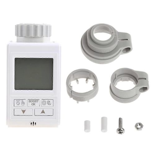 Thermostat Minuterie Chauffage Rétroéclairage LCD programmable pour le contrôle de la température ambiante Blanc