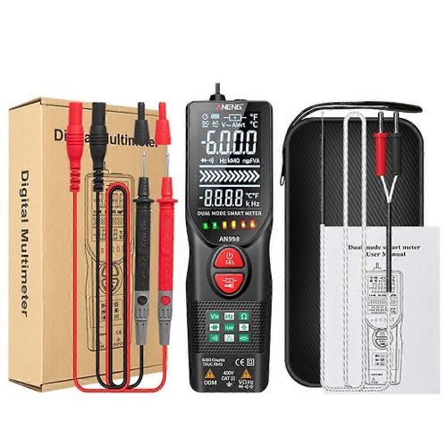Multimètre universel portable numérique 6000 points AC pour détecteur DC AN998 rouge