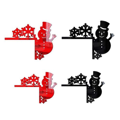 4pcs Noël Switch Stickers Interrupteur Lumière Décor Décalcomanies DIY Enfants Salon