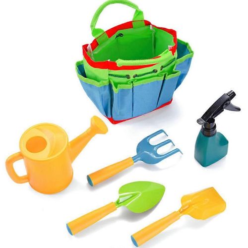 Pack/6pcs Sand Castle Jouet Jardin En Plein Air Sac À Outils Bac À Sable Jouet Avec Pelle
