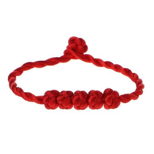Bracelet Chanceux Feng Shui Chinois Kabbale 5 Perles Nouées Bracelets Cordes Rouges