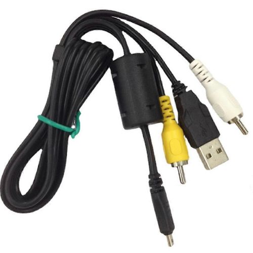 UC-E6 Appareil photo Mini 8 broches USB Câble de données avec vidéo AV RCA Double multifonction pour Nikon CoolPix Fuji Panasonic