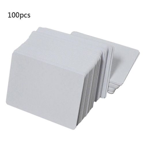100 Cartes D¿Identité En Pvc À Jet D¿Encre Blanc Vierge De Qualité Supérieure Cartes D¿Impression Double Face En Plastique