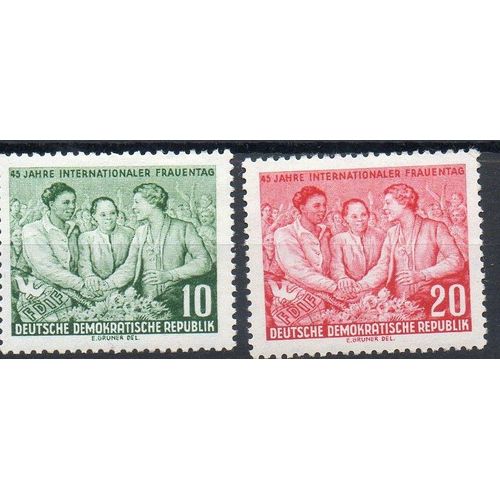 Allemagne De L'est Timbres Journée De La Femme 1955