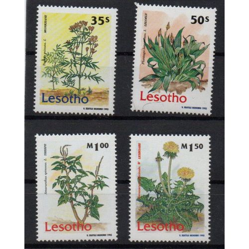 Lesotho Timbres Plantes Médicinales 1995