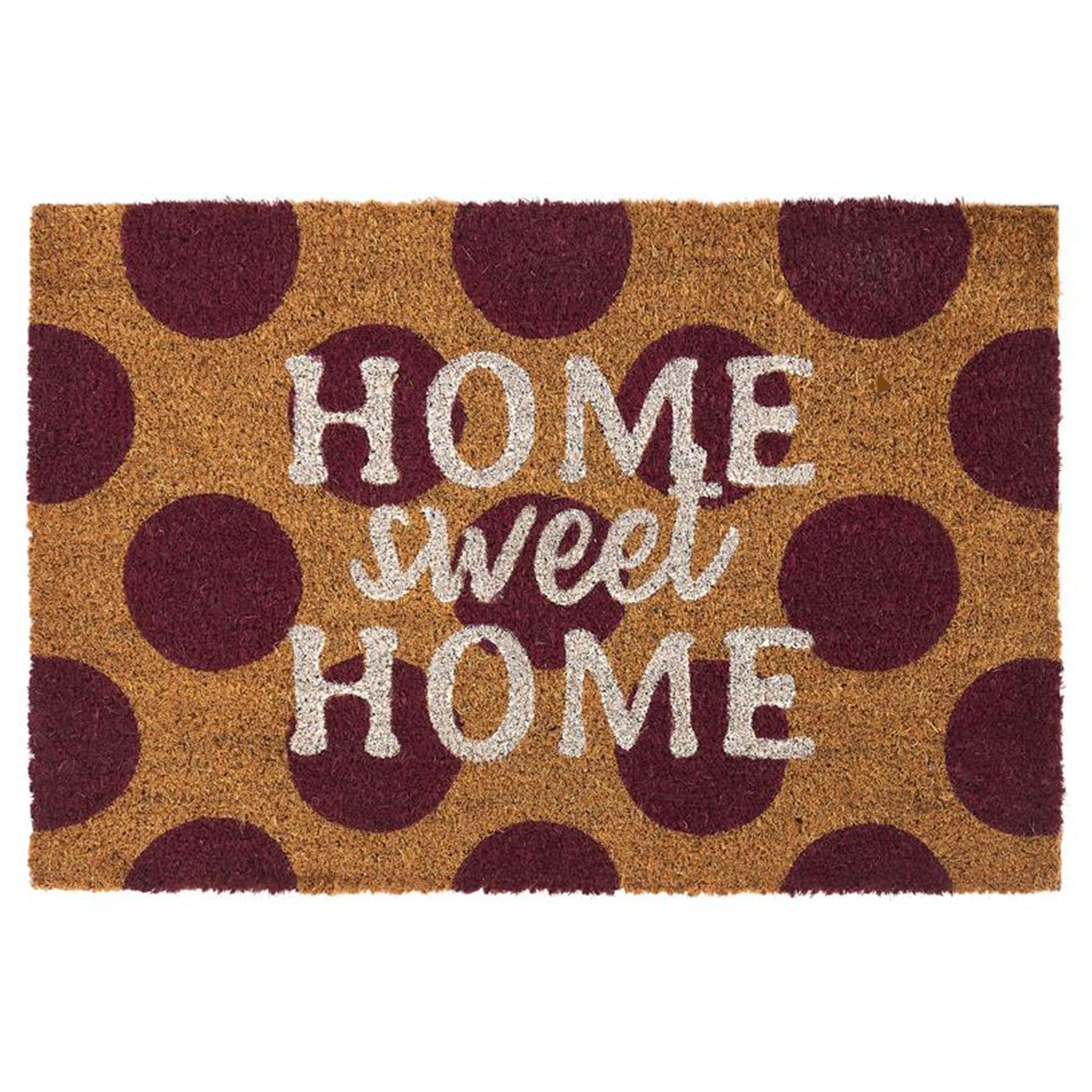 Paillasson 40x60 Cm Home Sweet Home Marron