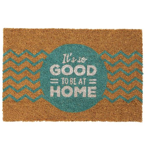 Paillasson 40x60 Cm Good It's So Good To Be At Home Turquoise