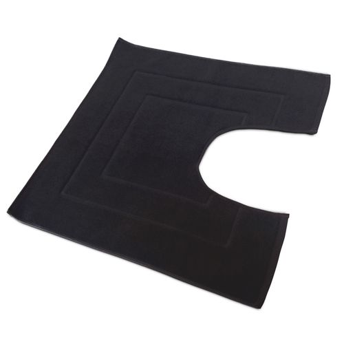 Tapis de bain contour WC et lavabo 60x60 cm FLAIR Noir 1500 g/m2