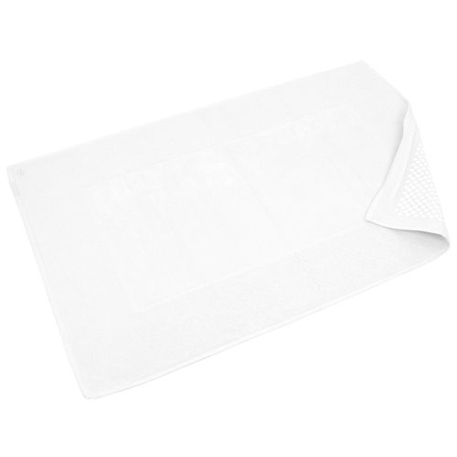 Tapis de bain antidérapant 60x90 cm velours PRESTIGE blanc